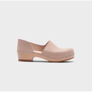 Sandgrens Handmade Swedish Wood Closed-Back Clogs Women Brett Low Size 8 EU 39